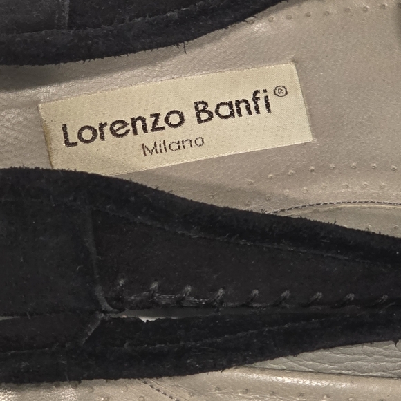 Lorenzo Banfi Milano Black Suede Loafers Men's Size 9.5 - Picture 4 of 11